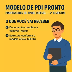 Imagem de capa para o Curso online PDI PRONTO SEEMG 2025 - 8º ANO- 4º BIMESTRE