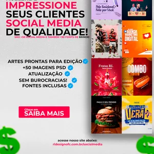 Imagem de capa para o Curso online PACK SOCIAL MEDIA - ARTES PRONTAS