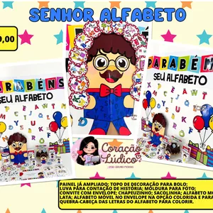 Imagem de capa para o Ebook 🌈Aniversário do Seu Alfabeto