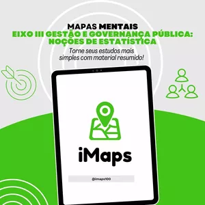 Imagem de capa para o Ebook Mapa Mental do Eixo III (Noções de Estatística) do Concurso Nacional Unificado! 🚀