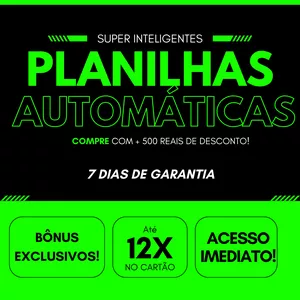 Imagem de capa para o Ebook PLANILHAS AUTOMÁTICAS
