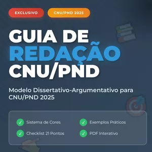 Imagem de capa para o Ebook Guia Completo de Redação CNU/PND - Método Aprovação