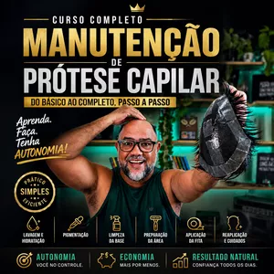 Imagem do curso Manutenção de Prótese Capilar em Casa