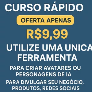 Imagem de capa para o Curso online Curso Rápido: Criação de Avatares Reais em Uma Única Ferramenta  