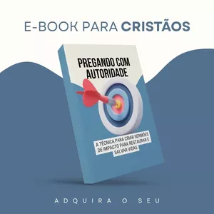 Imagem de capa para o Ebook pregando com autoridade e poder.