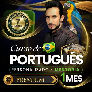 Imagen de portada para Curso online Curso de Portugués personalizado - Mentoria 1 Mes