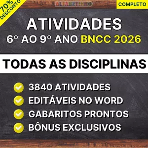 Atividades - 6º ao 9º ano - BNCC 2026 por ALFABETINHO