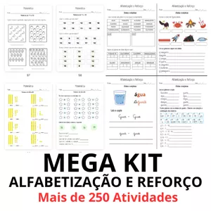Imagem de capa para o Ebook MEGA KIT ALFABETIZAÇÃO E REFORÇO - Português e Matemática
