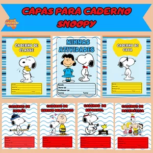 Imagem de capa para o Ebook Capas de Caderno Snoopy 😍