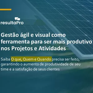 Imagem de capa para o Ebook Gestão ágil e visual como  ferramenta para ser mais produtivo nos  Projetos e Atividades