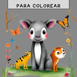 Imagen de portada para Ebook "Pequeños Artistas: Pintando el Mundo Animal"