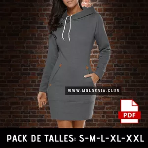 Imagen de portada para Curso online Patrón BUZO VESTIDO DE MUJER