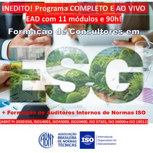 Imagem do curso Formação de Consultores ESG e Auditor Interno de Sistemas Integrados de Gestão - ISO