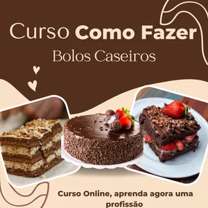 Imagem do curso CURSO DE COMO FAZER BOLOS CASEIROS