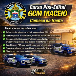 Imagem de capa para o Curso online CURSO PÓS-EDITAL GCM-MACEIÓ 