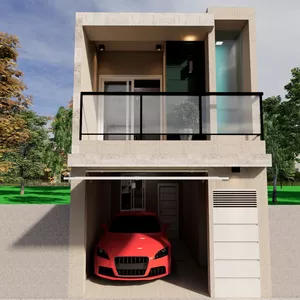 Imagem de capa para o Curso online Arquivos do projeto de  Sobrado para terreno 4x11 REF.143