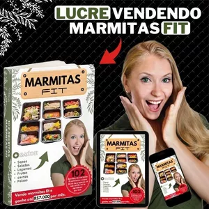 Imagem de capa para o Ebook 102 RECEITAS MARMITAS FIT ( LUCRE VENDENDO MARMITAS FIT )