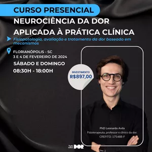 Imagem de capa para o Evento presencial Neurociência da Dor Aplicada à Prática Clínica