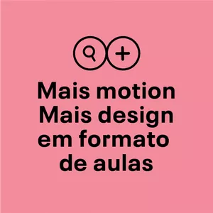 Imagem de capa para o Curso online + Motion + Design em formato de aulas