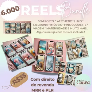 Imagem de capa para o Ebook Pacote 6.000 Vídeos Sem Rosto para Redes Sociais + Revenda MRR/PLR