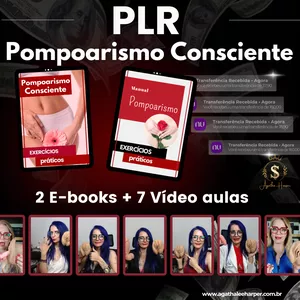 Imagem de capa para o Curso online PLR 2 E-Books Pompoarismo: Ginástica Íntima Feminina + 7 Vídeo aulas sobre Pompoarismo com direito de revenda. Deixe de ser afiliada e fique com 100% do lucro