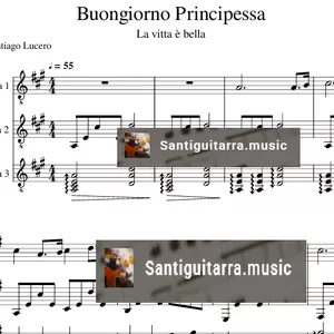 Imagen de portada para Ebook Partitura de guitarra Buongiorno Principessa