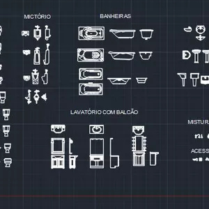 Imagem de capa para o Curso online Blocos Autocad para banheiro