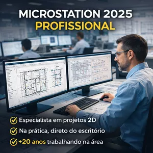 Imagem de capa para o Curso online MicroStation 2025 na Prática | Projetos Reais