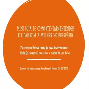 Imagem de capa para o Ebook Mini guia de como (tentar) entender e lidar com a mulher no puerpério