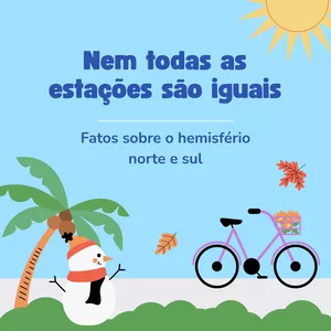 Imagem de capa para o Ebook Livro de História sobre as Estações no Hemisfério Norte e Sul