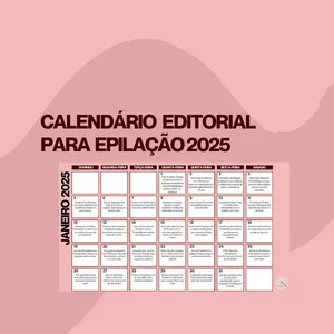 Imagem de capa para o Ebook Calendário Editorial 2025 para Epilação