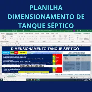 Imagem de capa para o Ebook PLANILHA DE DIMENSIONAMENTO DE TANQUE SÉPTICO (FOSSA)
