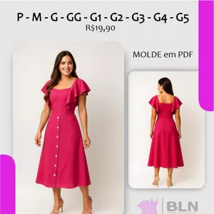 Imagem de capa para o Ebook VESTIDO BABADO MANGA