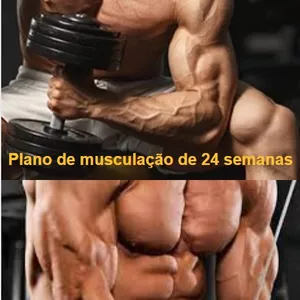 Imagem de capa para o Ebook Plano de musculação de 24 semanas