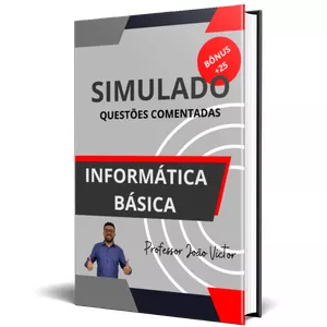 Imagem de capa para o Ebook Simulado de Informática Básica + 25 questões online para praticar