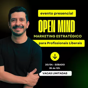 Imagem de capa para o Evento presencial Masterclass "Open Mind - Marketing Estratégico"