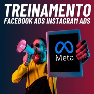 Imagem de capa para o Curso online Treinamento Facebook Ads e Instagram Ads.