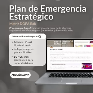 Imagen de portada para Curso online PLAN DE EMERGENCIA - MATRIZ DOFA RAÍZ