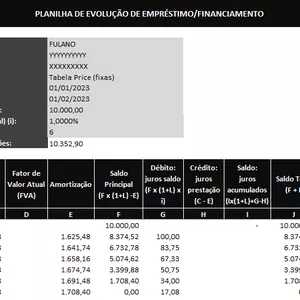Imagem de capa para o Curso online Planilha de Evolução de Empréstimo/Financiamento