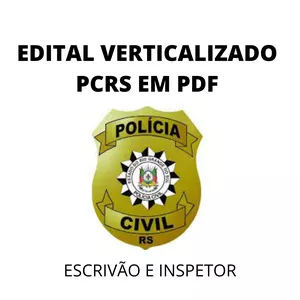 Imagem de capa para o Ebook Edital verticalizado em PDF para a Polícia Civil RS 