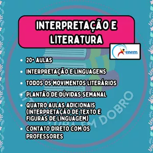 Imagem de capa para o Curso online Curso ENEM — Interpretação e Literatura