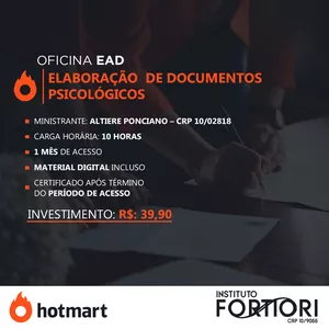 Imagem de capa para o Curso online Oficina de Elaboração de Documentos Psicológicos