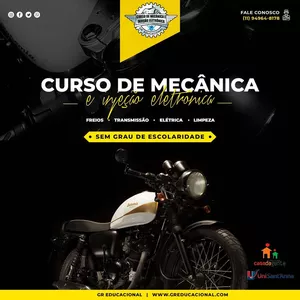 Imagem de capa para o Curso online Curso de Mecânica e Injeção Eletrônica de Motos