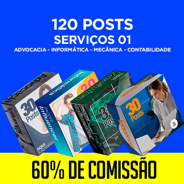 PACOTE 120 POSTS PARA SERVIÇOS 01 - CMZ por AGENCIA CAMAZO