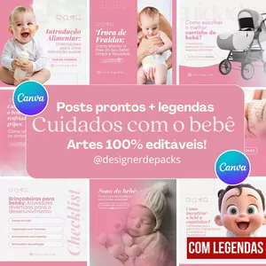 Imagem do curso CANVA PACK CUIDADOS COM O BEBÊ