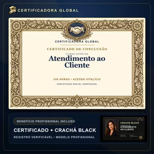 🔥 BOLSA 100% [APLICADA] - [MATRÍCULA] CURSO DE FORMAÇÃO EM ATENDIMENTO AO CLIENTE - ACESSO VITALÍCIO - CRACHÁ BLACK + REGISTRO - CASHBACK R$ 25 - BÔNUS APOSTILA EXTRA - FP