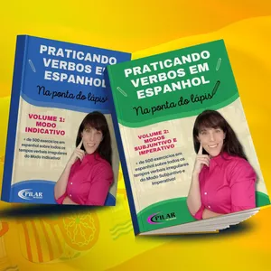 Imagem de capa para o Ebook PRATICANDO VERBOS EM ESPANHOL NA PONTA DO LÁPIS - volume 1 e 2 - Modo indicativo, Subjuntivo e Imperativo