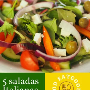 Imagem de capa para o Ebook 5 saladas italianas para dieta