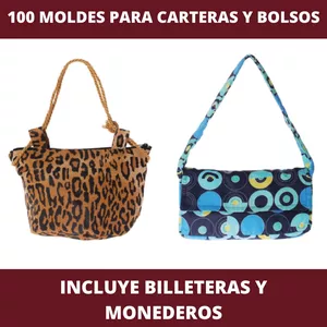 Imagen de portada para Ebook 100 Moldes para Carteras y Bolsos