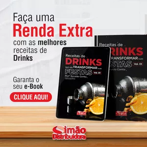Imagem de capa para o Ebook Receitas de Drinks que vão transformar suas festas - Vol. 01